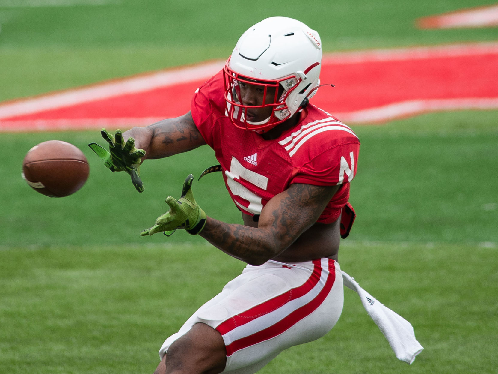 Nebraska football practice, 4.17